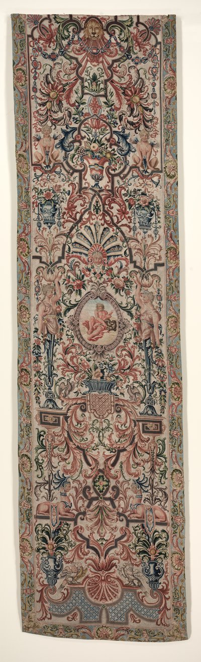 Coppia di tendaggi da letto ricamati, c. 1690 da Unbekannt