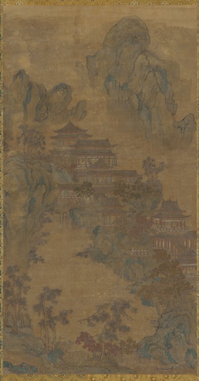 Palazzo nelle montagne, dinastia Ming, XVI-XVII secolo da Unbekannt