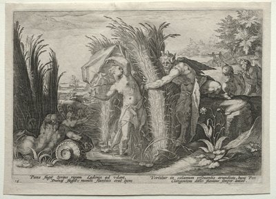 Pan che insegue Siringa, c. 1589 da Unbekannt