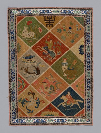 Tessuto per abito a pannello, Cina, dinastia Qing 1644-1911, 1875-1900 da Unbekannt