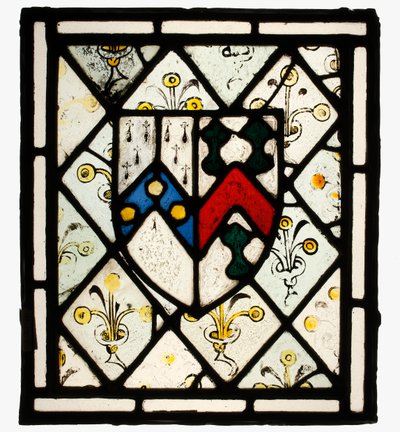 Pannello con scudo araldico di Johnson, britannico, ca. 1500 da Unbekannt