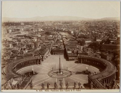 Panorama dalla Cupola di S. Pietro, Roma, c. 1860s da Unbekannt