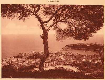 Panorama di Monte-Carlo dalla strada di Turbie, 1930 da Unbekannt
