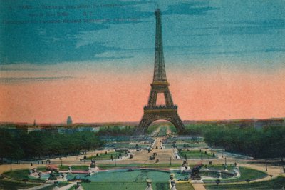 Panorama dei Giardini del Trocadéro e della Torre Eiffel, Parigi da Unbekannt