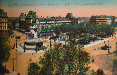 Panorama di Place de la Republique, Parigi da Unbekannt