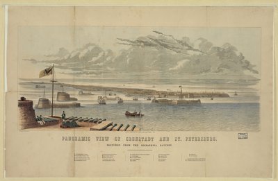 Veduta panoramica di Kronstadt e San Pietroburgo da Unbekannt
