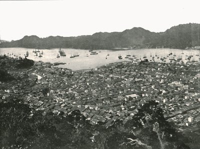 Veduta panoramica della città, Nagasaki, Giappone, 1895 da Unbekannt
