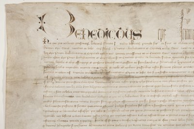 Bolla papale che conferma la carta del Vescovo Henry Wardlaw, recto da Unbekannt