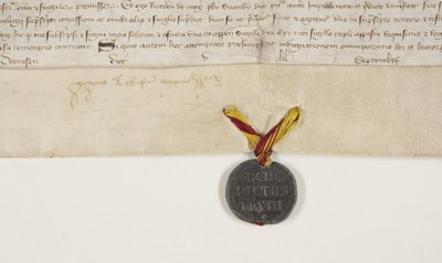 Bolla papale che conferma la carta del vescovo Henry Wardlaw, recto da Unbekannt
