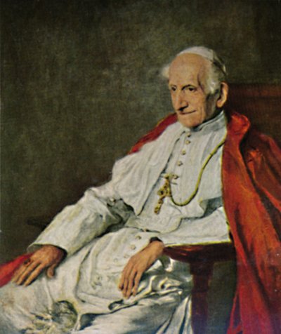 Papa Leone XIII, 1810-1903 - Dipinto di Fülöp, 1934 da Unbekannt