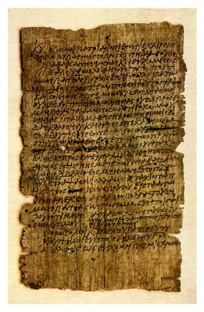 Lettera su papiro da un scolaro a suo padre, c200 d.C. 1956 da Unbekannt