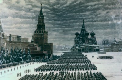 Parata nella Piazza Rossa, dicembre 1947, Mosca, Russia da Unbekannt
