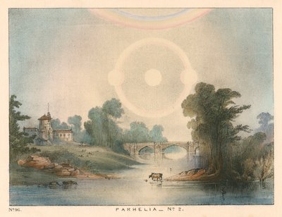Parhelia soli finti combinati con un alone e un arcobaleno, 1721 1845 da Unbekannt