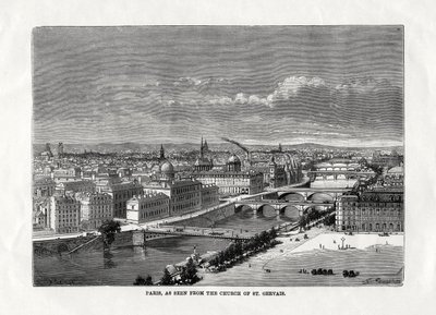 Parigi, vista dalla chiesa di St Gervais, Francia, 1879 da Unbekannt