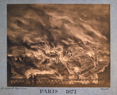 Parigi in fiamme, 1871 da Unbekannt
