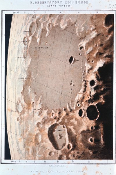 Parte della superficie lunare, 1857 da Unbekannt