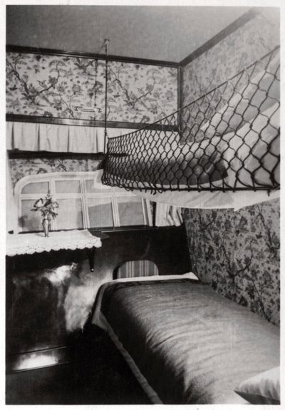 Cabina passeggeri di notte, LZ 127 Graf Zeppelin, 1933 da Unbekannt