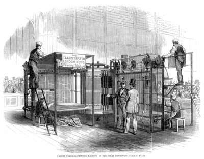 Macchina da stampa verticale brevettata, Grande Esposizione, Londra, 1851 da Unbekannt
