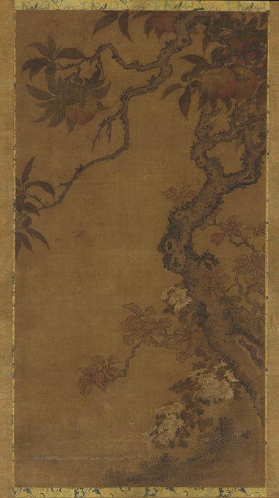 Pesche e crisantemi, 1368-1644 da Unbekannt