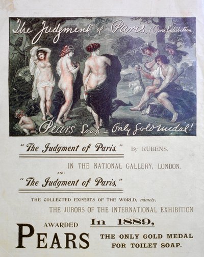 Pubblicità del sapone Pears, 1897 da Unbekannt