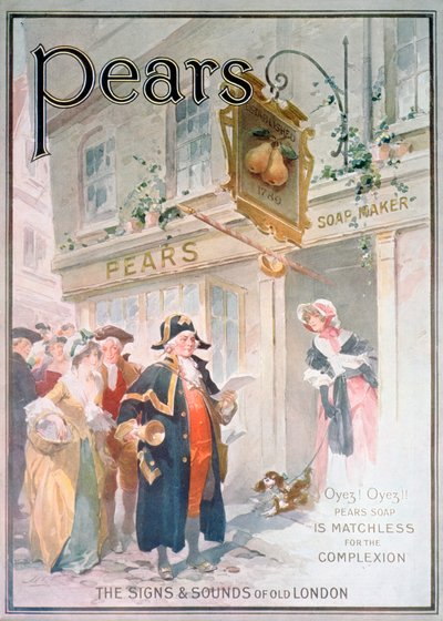 Pubblicità del sapone Pears, 1916 da Unbekannt