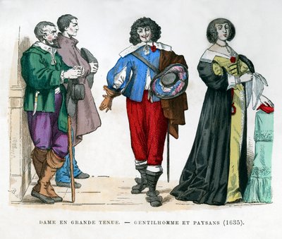 Contadini, un gentiluomo e una signora, 1635 1882-1884 da Unbekannt