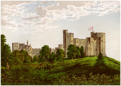 Castello di Peckforton, Cheshire, residenza del Barone Tollemache, c1880 da Unbekannt