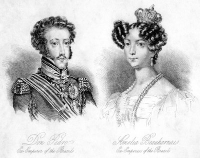 Pedro I, Imperatore del Brasile e Principessa Amelie di Leuchtenberg da Unbekannt