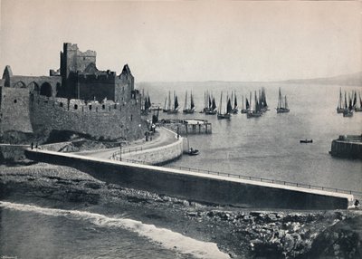 Peel - Il vecchio castello e il porto, 1895 da Unbekannt