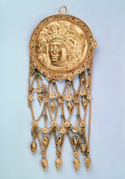 Pendente con Testa di Atena Parthenos, inizio IV secolo a.C. da Unbekannt