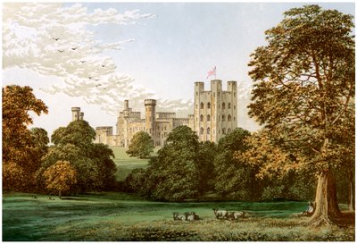 Castello di Penrhyn, Caernarvonshire, Galles, casa di Lord Penrhyn, c1880 da Unbekannt