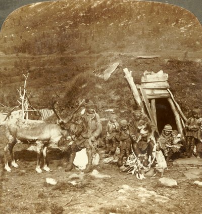 Popolo del Nord gelido - Casa e famiglia lappone, vicino a Tromsoe, Norvegia da Unbekannt