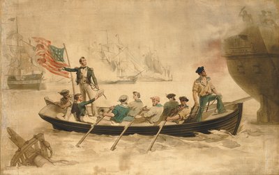 Perry che Trasferisce la Sua Bandiera alla Niagara da Unbekannt