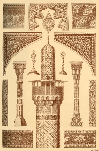 Ornamento architettonico persiano, 1898 da Unbekannt