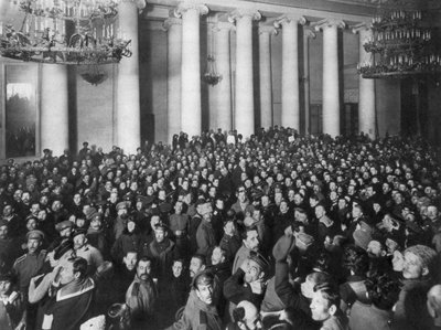 Soviet di Pietrogrado dei Deputati dei Lavoratori e dei Soldati, Palazzo Tauride, Russia, 1917 da Unbekannt