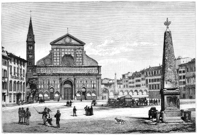 Piazza e chiesa di Santa Maria Novella, Firenze, Italia, 1882 da Unbekannt