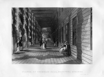 Piazza della Congress Hall, Saratoga Springs, Stato di New York, 1855 da Unbekannt