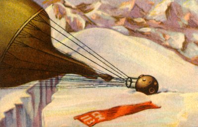 Il pallone di ricerca in altitudine di Piccard atterra nelle Alpi, 1931 da Unbekannt