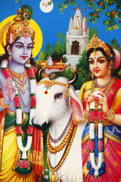 Divinità indù Rada e Krishna, India da Unbekannt