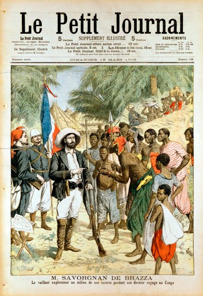 Pierre-Paul-Francois-Camille Savorgnan de Brazza, esploratore francese e fondatore di Brazzaville, 1905 da Unbekannt