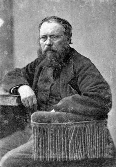 Pierre Joseph Proudhon, filosofo politico mutualista francese, c1845-1868 da Unbekannt