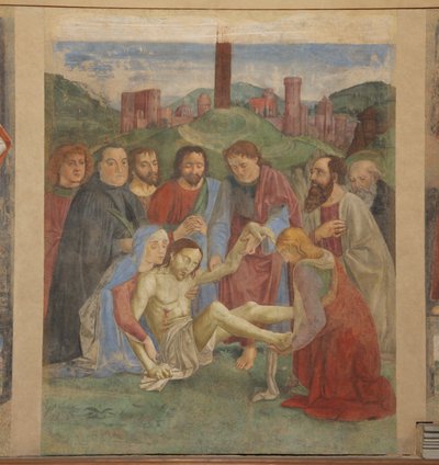 Pietà affresco nella Cappella Vespucci, Ognissanti, Firenze, Italia (foto) da Unbekannt