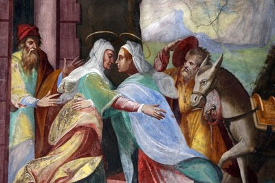 Chiesa di pellegrinaggio Madonna del Sasso. La Visitazione è la visita di Maria con Elisabetta come riportato nel Vangelo di Luca, 20160508, Orselina, Svizzera da Unbekannt