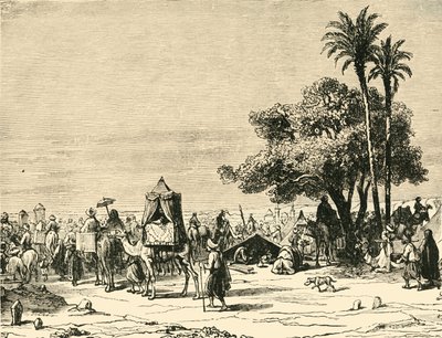 Pellegrini in viaggio verso La Mecca, 1890 da Unbekannt