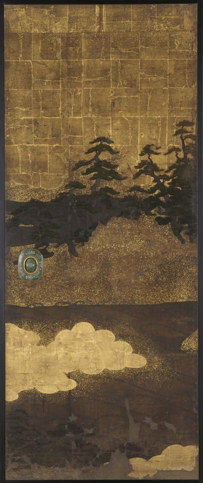 Pini, acqua e nuvole, periodo Edo, XVII secolo da Unbekannt