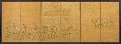 Papaveri rosa e rossi, periodo Edo, 1615-1868 da Unbekannt
