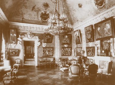 Sala da pranzo rosa conosciuta come la Stanza Matisse nella casa di Shchukin da Unbekannt
