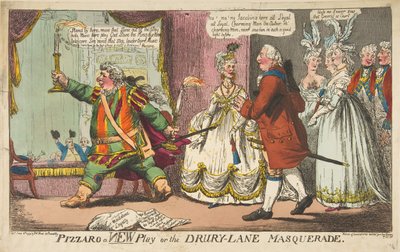 Pizzaro, una nuova commedia o il ballo in maschera di Drury-Lane, 11 giugno 1799 da Unbekannt