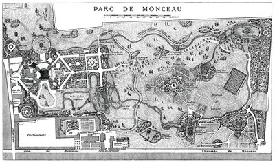 Piano del Parco Monceau, Parigi, 1778, 1885 da Unbekannt