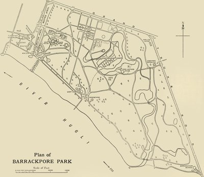 Piano del Parco di Barrackpore, 1925 da Unbekannt